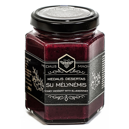 Medaus desertas su mėlynėmis, 250 g