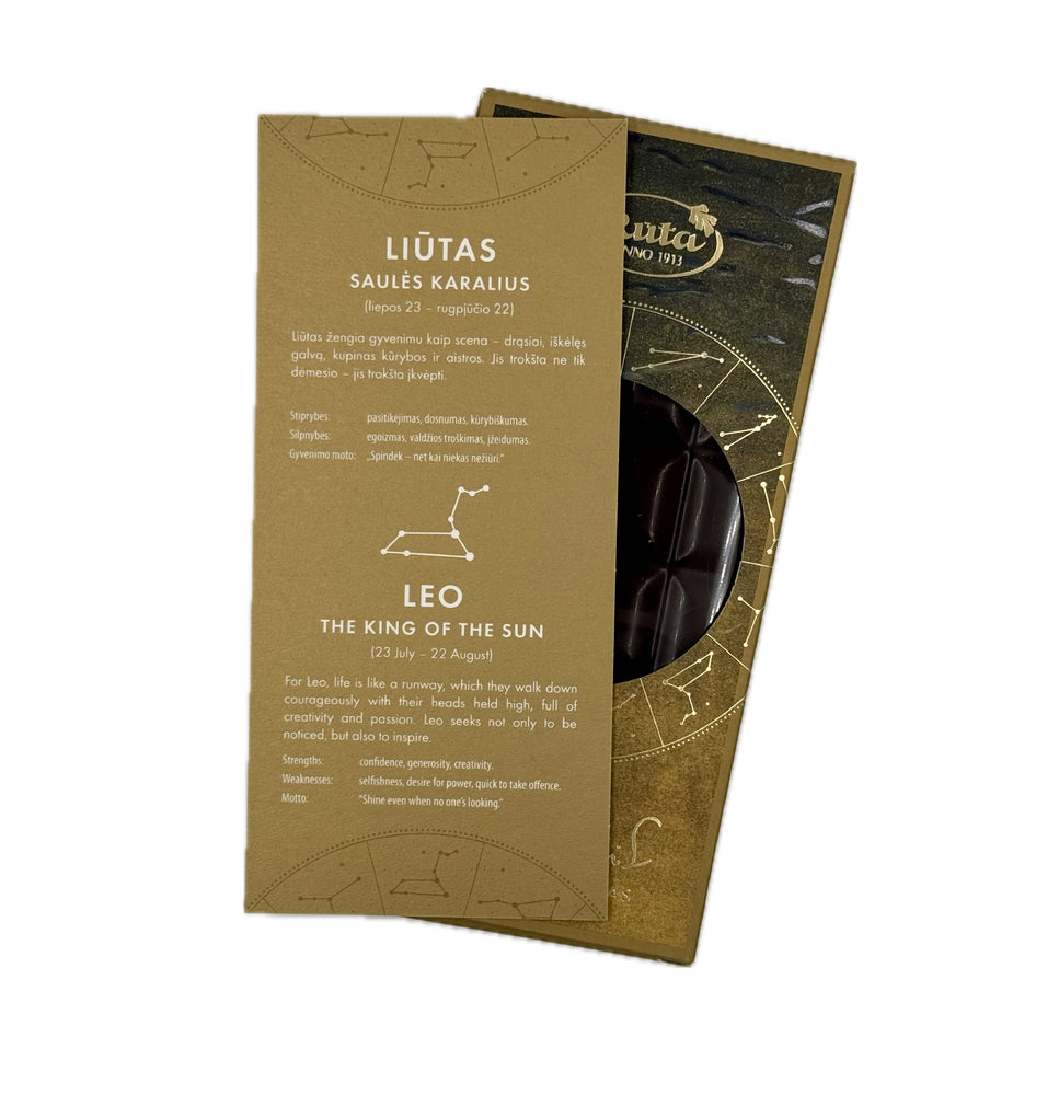 
                  
                    Juodasis šokoladas (55 %) „Zodiakas“, 70 g
                  
                