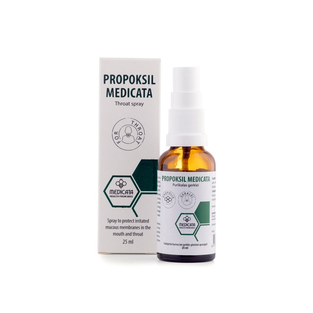 PROPOKSIL MEDICATA, purškalas perštinčiai gerklei, 25 ml