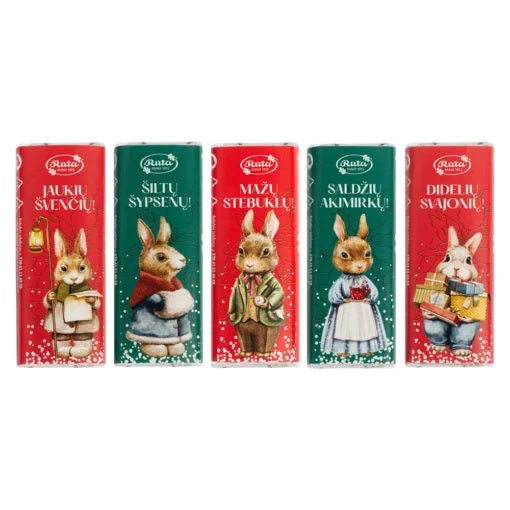 Pieninis šokoladas „Kiškių linkėjimai!“, 18 g