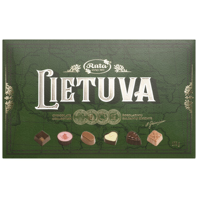 Šokoladinių saldainių rinkinys „Lietuva“, 175 g