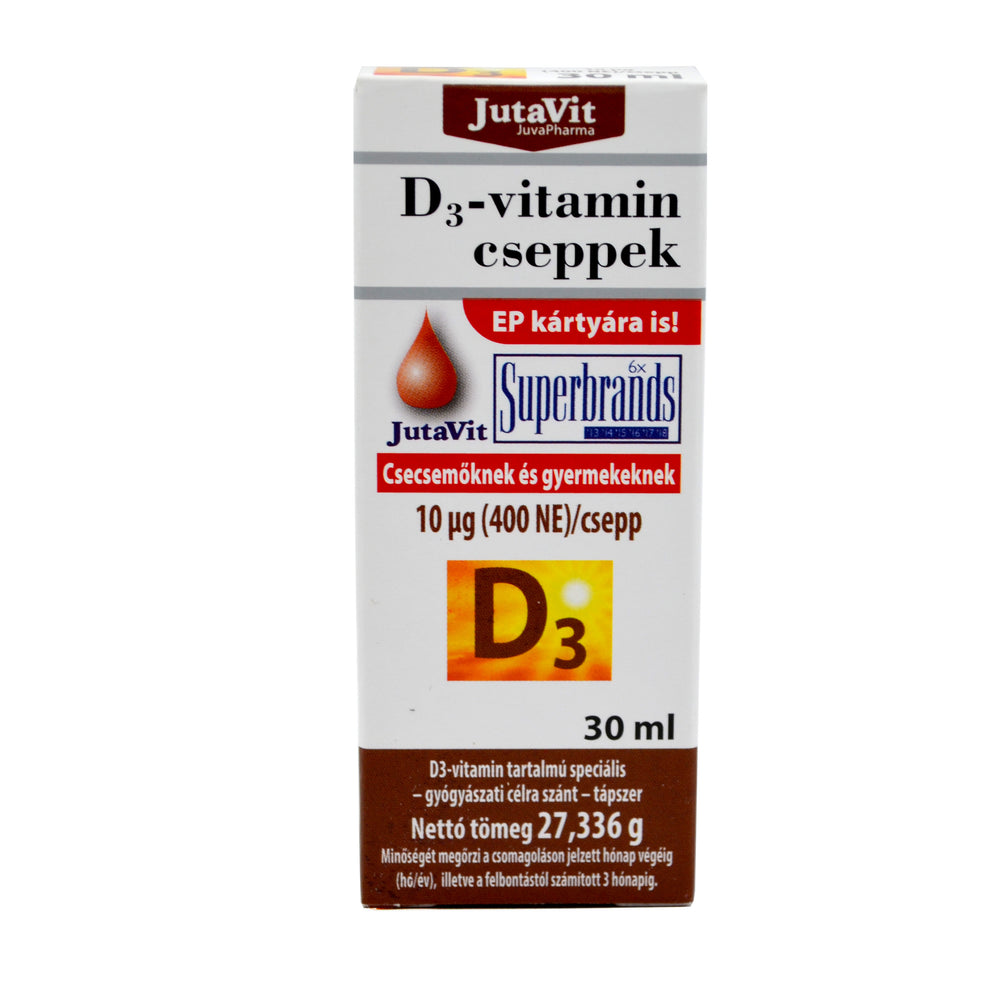 Vitaminas D3, 400 NE, 30 ml