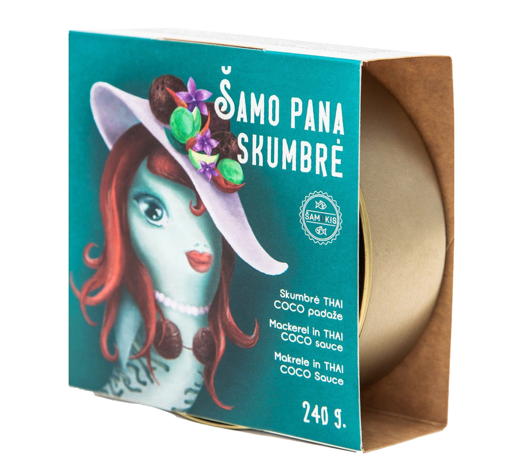 „Šamo pana Skumbrė“, skumbrė Thai Coko padaže, 240 g