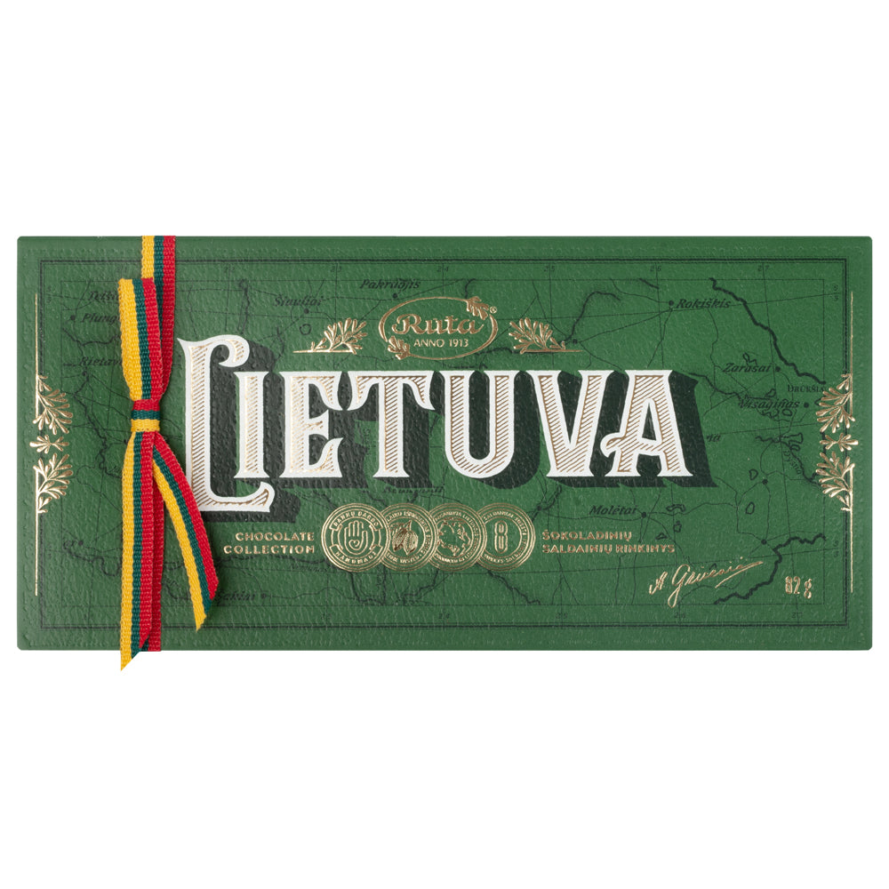 Šokoladinių saldainių rinkinys „Lietuva“, 82 g