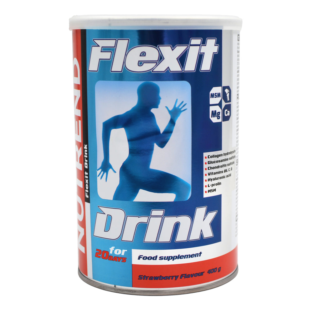 Braškių skonio maisto papildai „Flexit Drink“